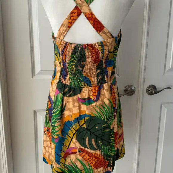 FARM Rio. Sand Painted Toucans Mini Dress Small - Picture 11 of 15